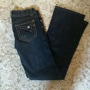Low rise boot flare jeans